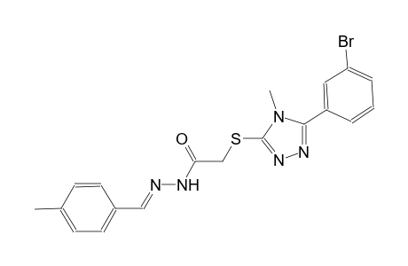 2-{[5-(3-bromophenyl)-4-methyl-4H-1,2,4-triazol-3-yl]sulfanyl}-N'-[(E)-(4-methylphenyl)methylidene]acetohydrazide