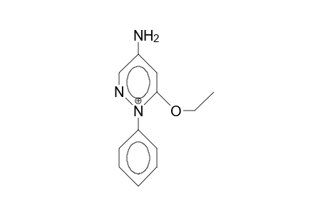 1-Phenyl-4-amino-6-ethoxy-pyridazinium cation