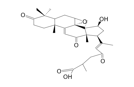 APPLANOXIDIC ACID E ; 15beta-HYDROXY-7alpha,8alpha-EPOXY-3,12,23-TRIOXO-5alpha-LANOSTA-9(11),20E-DIEN-26-OIC ACID