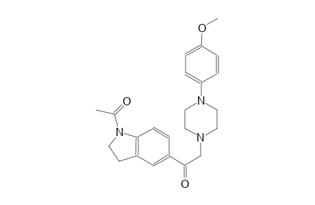 ethanone, 1-(1-acetyl-2,3-dihydro-1H-indol-5-yl)-2-[4-(4-methoxyphenyl)-1-piperazinyl]-