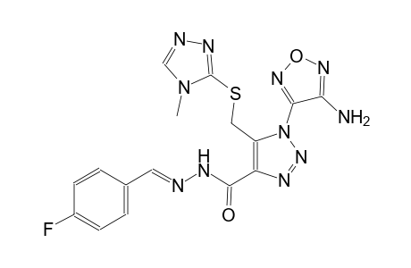 1-(4-amino-1,2,5-oxadiazol-3-yl)-N'-[(E)-(4-fluorophenyl)methylidene]-5-{[(4-methyl-4H-1,2,4-triazol-3-yl)sulfanyl]methyl}-1H-1,2,3-triazole-4-carbohydrazide