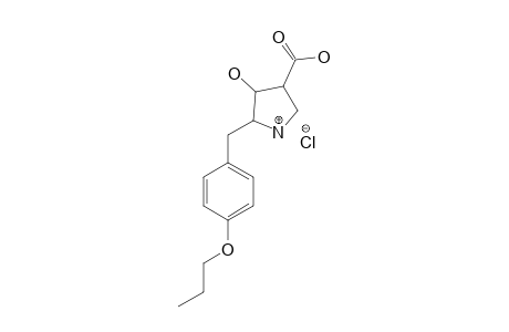 1H-4-HYDROXY-5-(4-N-PROPOXYBENZYL)-PYRROLIDINE-3-CARBOXYLIC-ACID-HYDROCHLORIDE
