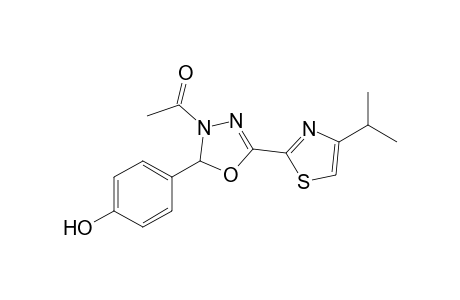 1-(5-(4-Isopropylthiazol-2-yl)-2-(4-hydroxyphenyl)-1,3,4-oxadiazol-3(2H)-yl)ethanone