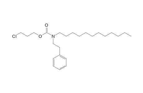 Carbonic acid, monoamide, N-(2-phenylethyl)-N-dodecyl-, 3-chloropropyl ester