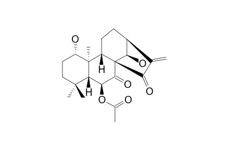 ISODOGLUTINOSIN-A;1-ALPHA,14-BETA-DIHYDROXY-6-BETA-ACETOXY-ENT-KAUR-7,15-DIOXO-16-ENE