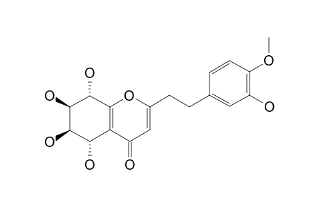 AQUILARONE-E;(5S,6R,7R,8S)-2-[2-(3'-HYDROXY-4'-METHOXYPHENYL)-ETHYL]-5,6,7,8-TETRAHYDROXY-5,6,7,8-TETRAHYDRO-CHROMONE