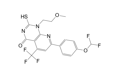 pyrido[2,3-d]pyrimidin-4(1H)-one, 7-[4-(difluoromethoxy)phenyl]-2-mercapto-1-(2-methoxyethyl)-5-(trifluoromethyl)-
