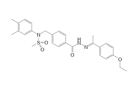 4-[(3,4-dimethyl-N-methylsulfonyl-anilino)methyl]-N-[(E)-1-(4-ethoxyphenyl)ethylideneamino]benzamide