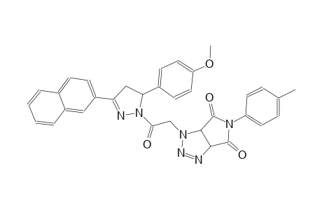 1-{2-[5-(4-methoxyphenyl)-3-(2-naphthyl)-4,5-dihydro-1H-pyrazol-1-yl]-2-oxoethyl}-5-(4-methylphenyl)-3a,6a-dihydropyrrolo[3,4-d][1,2,3]triazole-4,6(1H,5H)-dione