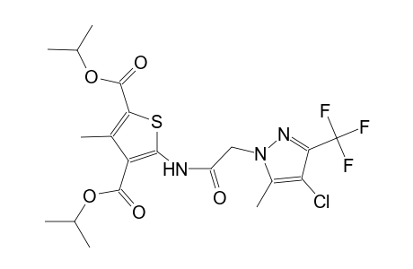 diisopropyl 5-({[4-chloro-5-methyl-3-(trifluoromethyl)-1H-pyrazol-1-yl]acetyl}amino)-3-methyl-2,4-thiophenedicarboxylate