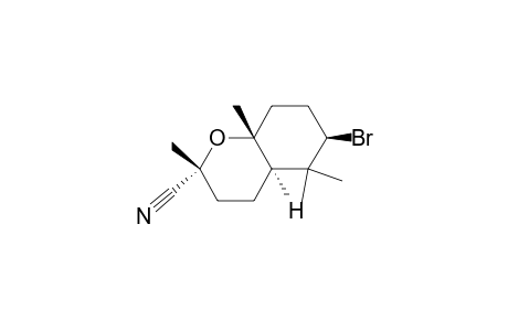 (2.alpha.,4a.alpha.,6.beta.,8a.beta.)-(.+-.)-6-Bromooctahydro-2,5,5,8a-tetramethyl-2H-1-benzopyran-2-carbonitrile