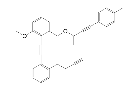 2-[2'-(3"-Butynyl)phenylethynyl]-1-methoxy-3-{[(1'''-methyl-3"'-(p-methylphenyl)-2"'-propynyl]-oxymethyl}-benzene