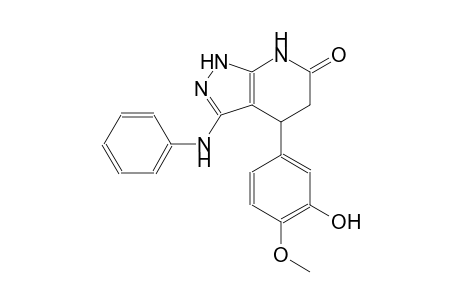 6H-pyrazolo[3,4-b]pyridin-6-one, 1,4,5,7-tetrahydro-4-(3-hydroxy-4-methoxyphenyl)-3-(phenylamino)-