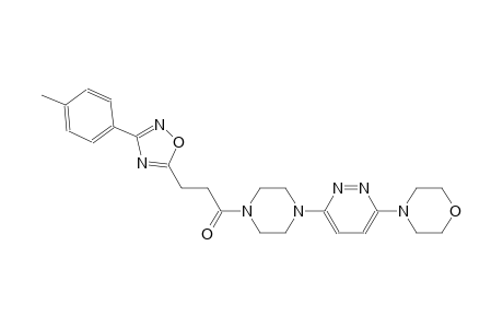 morpholine, 4-[6-[4-[3-[3-(4-methylphenyl)-1,2,4-oxadiazol-5-yl]-1-oxopropyl]-1-piperazinyl]-3-pyridazinyl]-