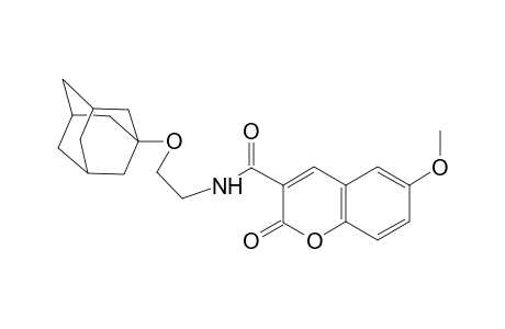 N-[2-(1-adamantyloxy)ethyl]-2-keto-6-methoxy-chromene-3-carboxamide
