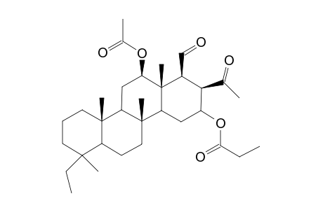 12.alpha.-Acetoxy-16.beta.-propanoyloxy-20,24-dimethyl-24-oxoscalaran-25-al