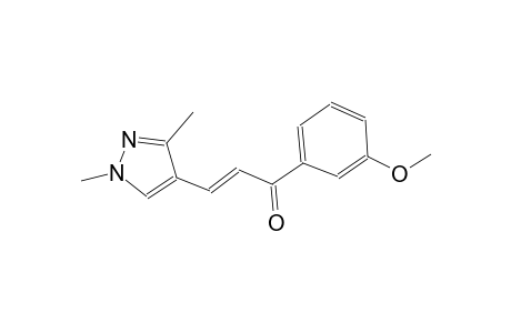(2E)-3-(1,3-dimethyl-1H-pyrazol-4-yl)-1-(3-methoxyphenyl)-2-propen-1-one