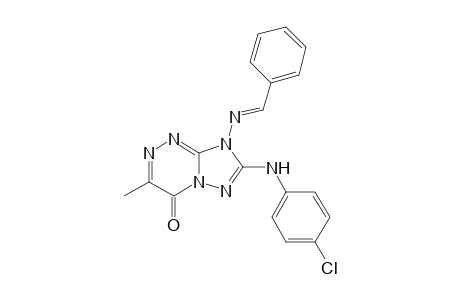 [1,2,4]Triazolo[5,1-c][1,2,4]triazin-4(8H)-one, 7-[(4-chlorophenyl)amino]-3-methyl-8-[(phenylmethylene)amino]-