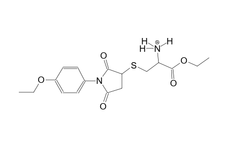 1-ethoxy-3-{[1-(4-ethoxyphenyl)-2,5-dioxo-3-pyrrolidinyl]sulfanyl}-1-oxo-2-propanaminium