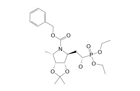 DIETHYL-(1'S,2S,3S,4R,5S)-2'-(N-BENZYLOXYCARBONYL-3,4-ISOPROPYLIDENEDIOXY-5-METHYLPYRROLIDIN-2-YL)-1'-HYDROXYETHANEPHOSPHONATE