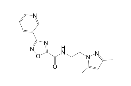 1,2,4-oxadiazole-5-carboxamide, N-[2-(3,5-dimethyl-1H-pyrazol-1-yl)ethyl]-3-(3-pyridinyl)-