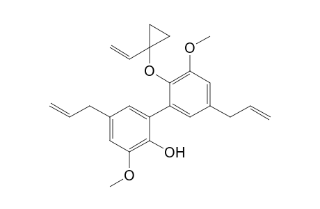 3,3'-Dimethoxy-5,5'-di(2-propenyl)-2-(1-ethenylcyclopropyloxy)-2'-hydroxybiphenyl