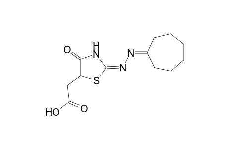 [(2E)-2-(cycloheptylidenehydrazono)-4-oxo-1,3-thiazolidin-5-yl]acetic acid