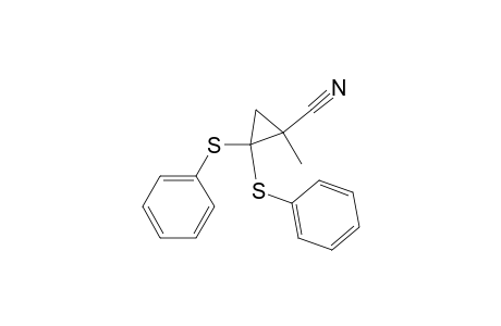 Cyclopropanecarbonitrile, 1-methyl-2,2-bis(phenylthio)-