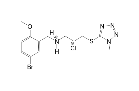 N-(5-bromo-2-methoxybenzyl)-3-[(1-methyl-1H-tetraazol-5-yl)sulfanyl]-1-propanaminium chloride