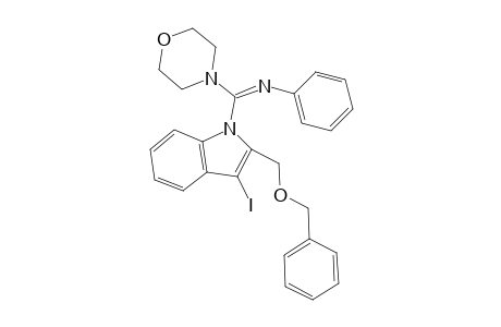 N-((2-((Benzyloxy)methyl)-3-iodo-1H-indol-1-yl)-(morpholino)methylene)aniline