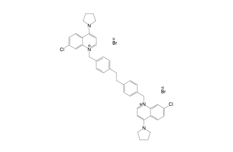 7-chloro-1-[4-[2-[4-[(7-chloro-4-pyrrolidin-1-yl-quinolin-1-ium-1-yl)methyl]phenyl]ethyl]benzyl]-4-pyrrolidin-1-yl-quinolin-1-ium dibromide