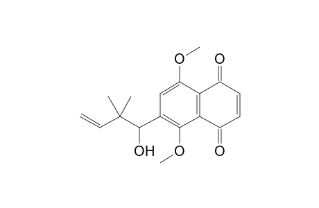 6-(1'-Hydroxy-2',2'-dimethylbutt-3'-en-1'-yl)-5,8-dimethoxy-1,4-naphthoquinone