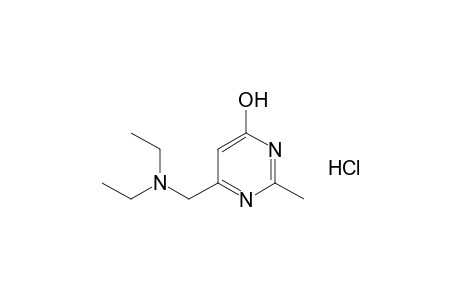6-[(diethylamino)methyl]-2-methyl-4-p-pyrimidinol, monohydrochloride