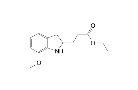 Ethyl 3-(7-methoxyindolin-2-yl)propanoate
