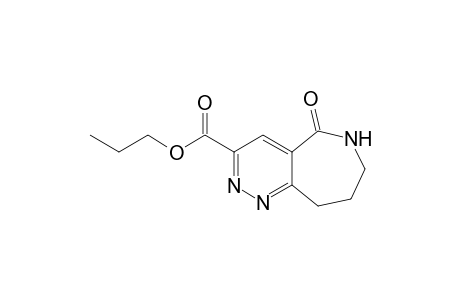 5-keto-6,7,8,9-tetrahydropyridazin[4,3-c]azepine-3-carboxylic acid propyl ester