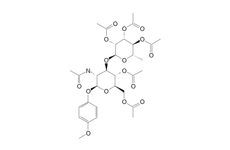 PARA-METHOXYPHENYL-O-(2,3,4-TRI-O-ACETYL-ALPHA-L-RHAMNOPYRANOSYL)-(1->3)-2-ACETAMIDO-4,6-DI-O-ACETYL-2-DEOXY-ALPHA-D-GLUCOPYRANOSIDE