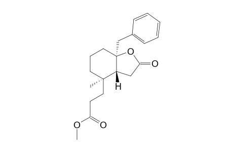 Methyl (1R*,2R*,5S*,6S*)-3-[6-benzyl-2-methyl-8-oxo-7-oxabicyclo[4.3.0]non-2-yl]propionate
