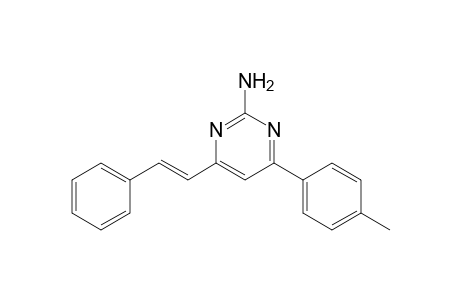 2-Pyrimidinamine, 4-(4-methylphenyl)-6-(2-phenylethenyl)-, (E)-