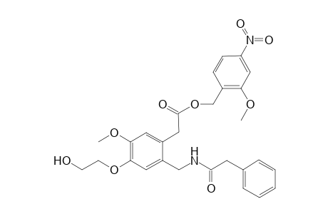 2-Methoxy-5-nitrobenzyl (4-(2-(hydroxyethoxy)-5-methoxy-2-{[(phenylacetyl)amino]methyl}phenyl)acetate