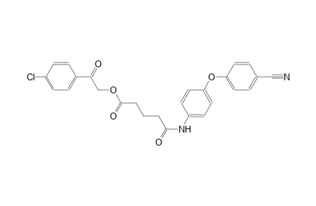 2-(4-chlorophenyl)-2-oxoethyl 5-[4-(4-cyanophenoxy)anilino]-5-oxopentanoate