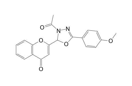 2-(3-acetyl-5-(4-methoxyphenyl)-2,3-dihydro-1,3,4-oxadiazol-2-yl)-4H-chromen-4-one