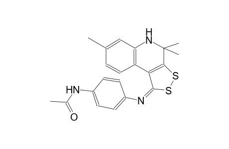 N-(4-{[(1E)-4,4,7-trimethyl-4,5-dihydro-1H-[1,2]dithiolo[3,4-c]quinolin-1-ylidene]amino}phenyl)acetamide