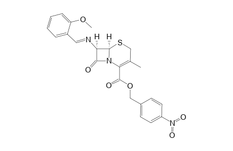 (6R,7R)-4-Nitrobenzyl 3-methyl-7-(2-methoxybenzylideneamino)-1-aza-5-thia-8-oxobicyclo[4.2.0]oct-2-ene-2-carboxylate