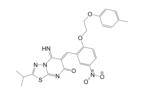 7H-[1,3,4]thiadiazolo[3,2-a]pyrimidin-7-one, 5,6-dihydro-5-imino-2-(1-methylethyl)-6-[[2-[2-(4-methylphenoxy)ethoxy]-5-nitrophenyl]methylene]-, (6Z)-