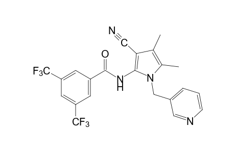 3,5-bis(trifluoromethyl)-N-{3-cyano-4,5-dimethyl-1-[(3-pyridyl)methyl]pyrrol-2-yl}benzamide