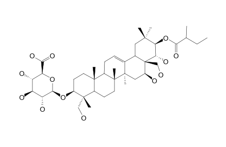 3-O-BETA-D-GLUCURONOPYRANOSYL-21-O-[(S)-(+)-2-METHYLBUTYLOYL]-GYMNEMAGENIN;GYMNEMIC-ACID-3