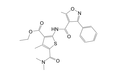 ethyl 5-[(dimethylamino)carbonyl]-4-methyl-2-{[(5-methyl-3-phenyl-4-isoxazolyl)carbonyl]amino}-3-thiophenecarboxylate