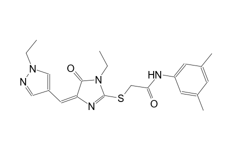 N-(3,5-dimethylphenyl)-2-({(4E)-1-ethyl-4-[(1-ethyl-1H-pyrazol-4-yl)methylene]-5-oxo-4,5-dihydro-1H-imidazol-2-yl}sulfanyl)acetamide
