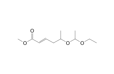 2-Hexenoic acid, 5-(1-ethoxyethoxy)-, methyl ester, [R*,S*-(E)]-(.+-.)-