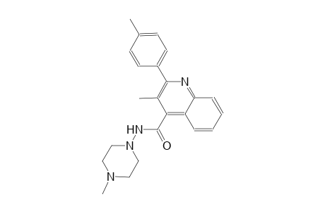 3-methyl-2-(4-methylphenyl)-N-(4-methyl-1-piperazinyl)-4-quinolinecarboxamide